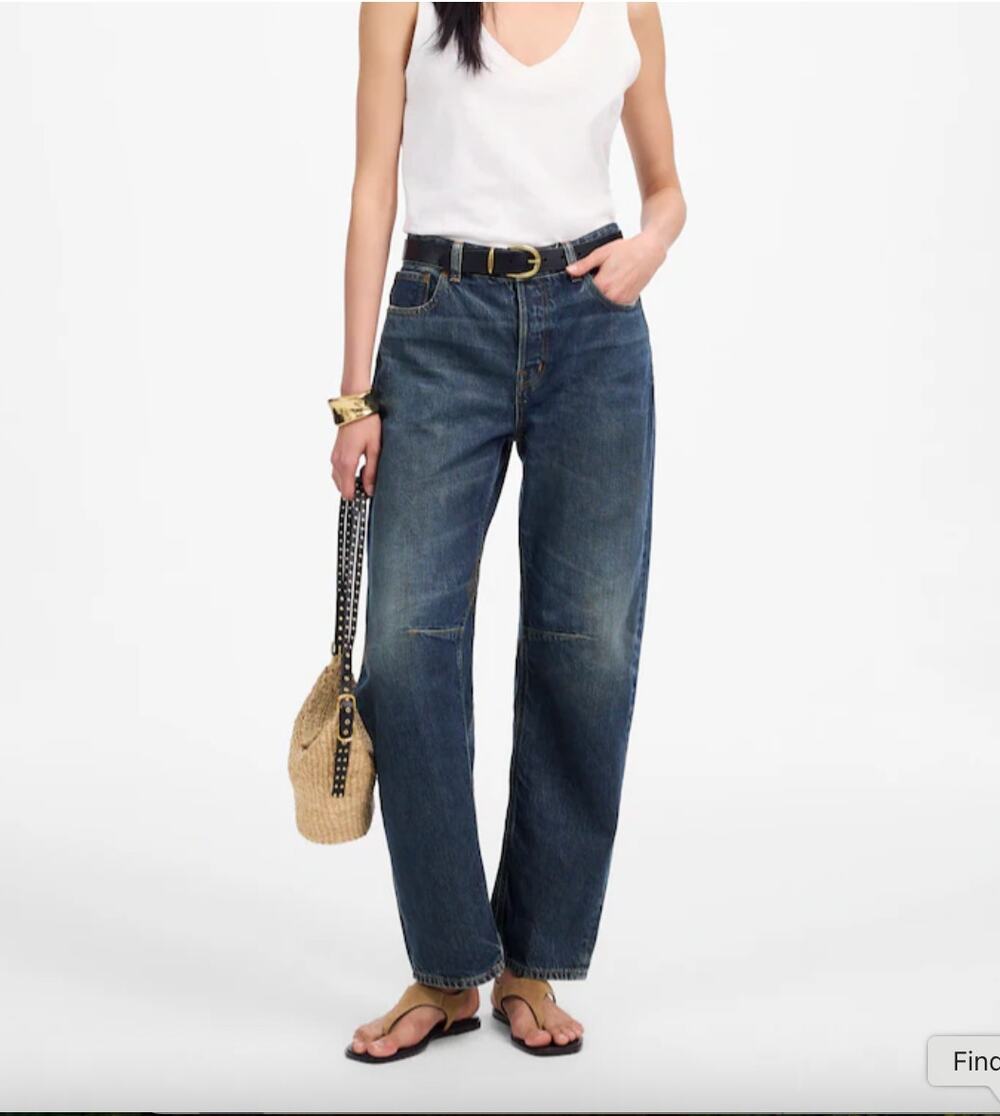 Madewell Darted Barrel Leg Jean 29 NWT